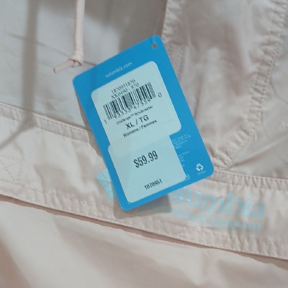 Columbia Women's Two-Tone Pink and Navy Wind Breaker Sz XL New With Tag - Picture 3 of 11